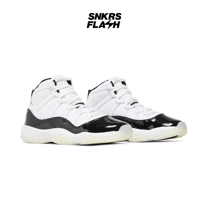 NIKE AIR JORDAN 11 RETRO DMP GRATITUDE WHITE BLACK (GS) - Size 37.5