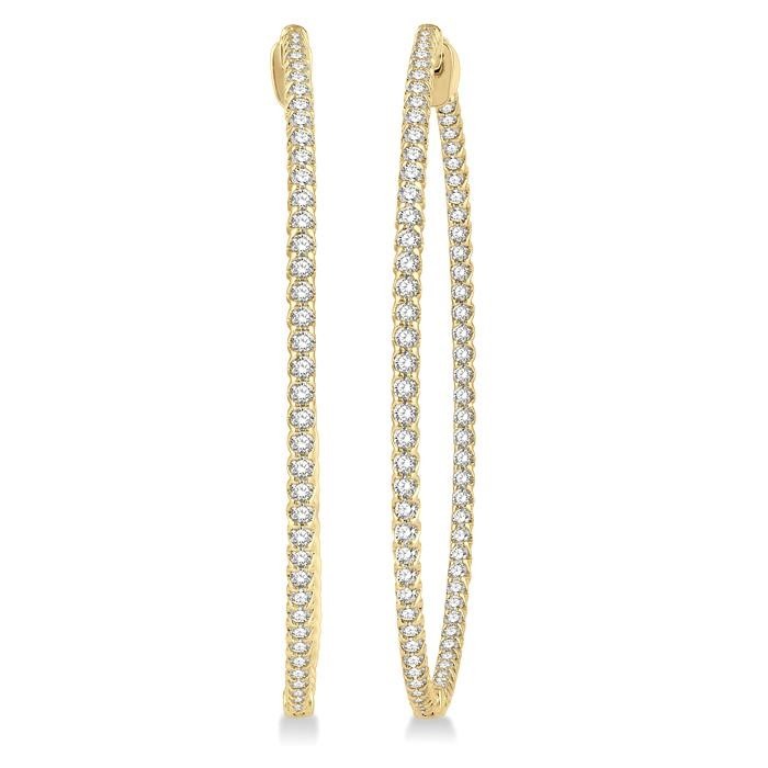 Inside-Out Diamond Round Hoop Earrings