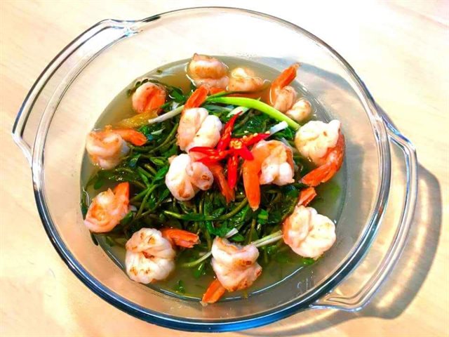 Canh Rau Đắng Nấu Tôm