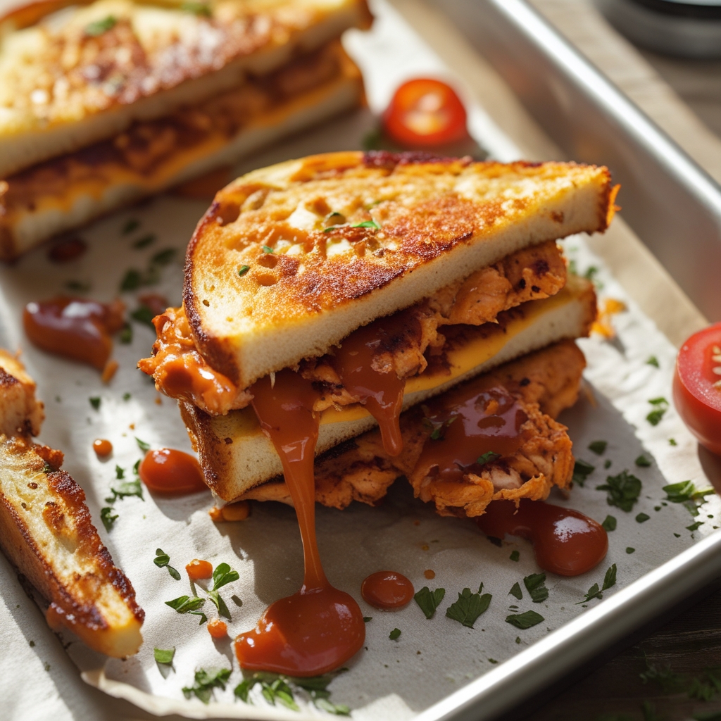 BBQ Chicken Grilled Cheese: Easy Homemade Comfort Food finished
