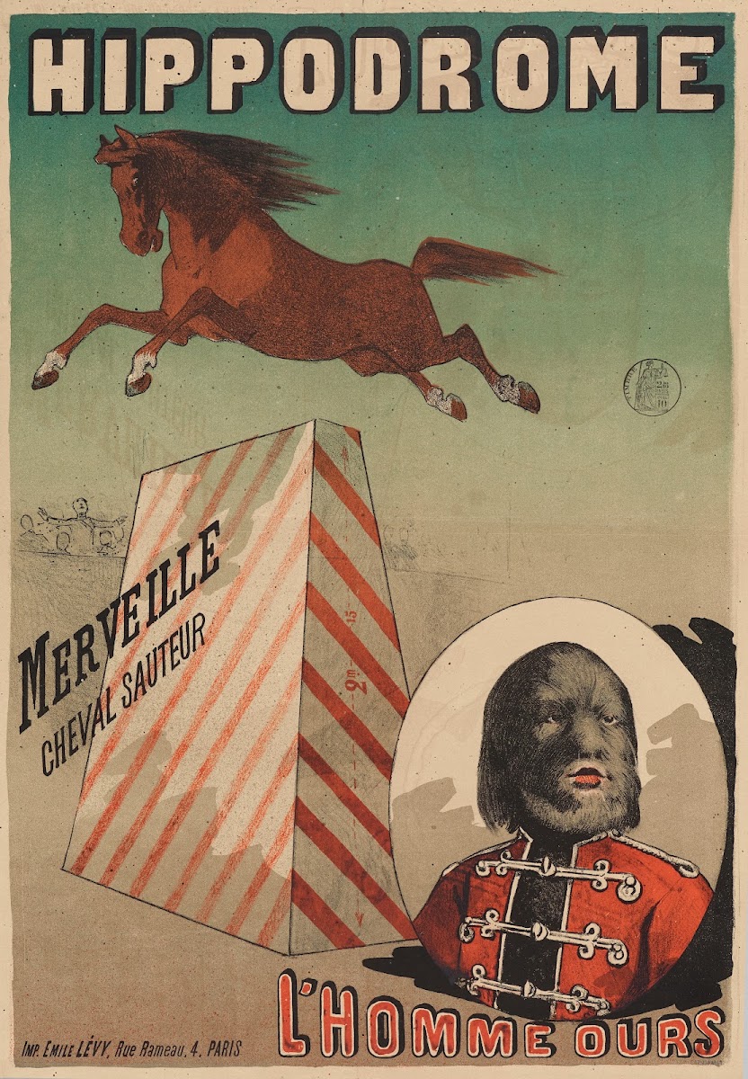 Hippodrome Merveille Cheval Sauteur Lhomme Ours 1884 1886