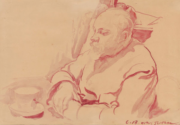 Portrait of painter Nikolay V Sklifosovsky 1919