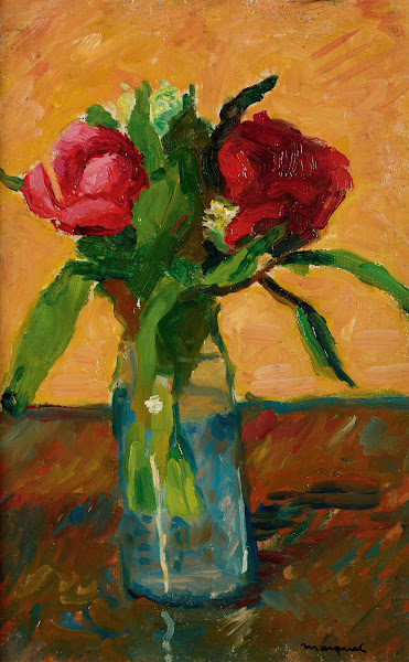 Pivoines Dans Un Vase De Verre And Paris Rue Monge