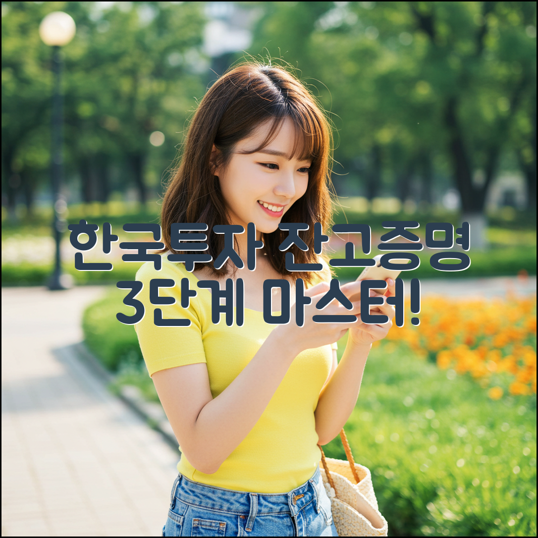 한국투자증권 잔고증명서 발급 3단계 마스터!