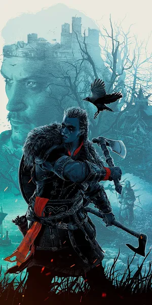 Assassins Creed Valhalla, Assassins Creed, Stealth Game, Art, Action Film Full HD iPhone Wallpaper Background