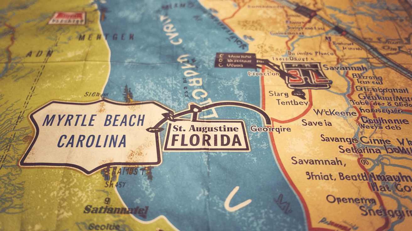 Driving Distance from Myrtle Beach to St. Augustine