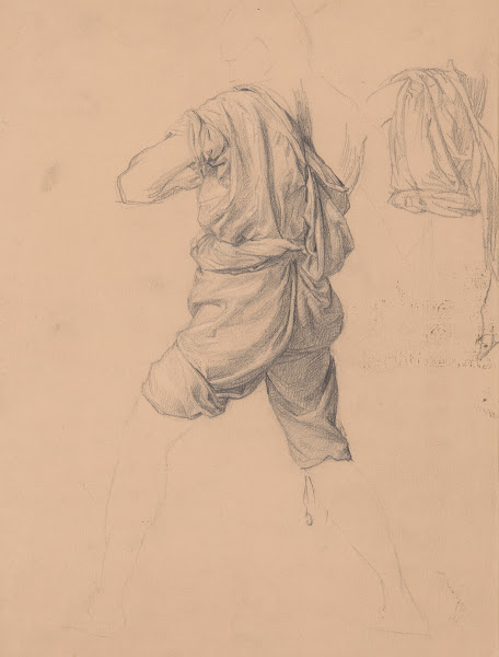Study of clothing of the assailant to the painting Martyrdom of St Matthias 1866