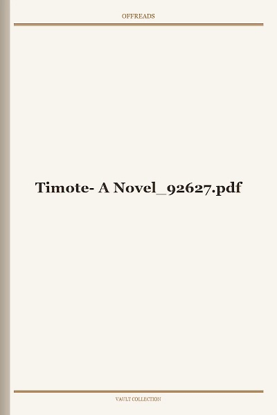 Timote- A Novel 92627