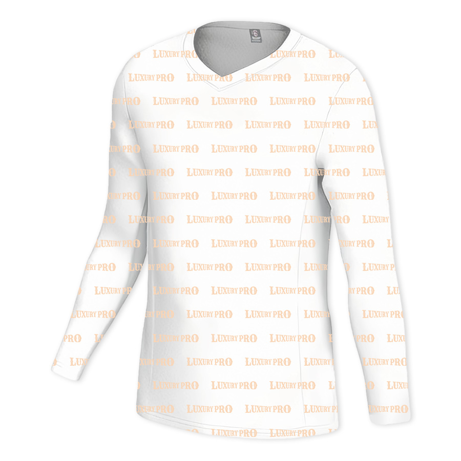 AOP Long-Sleeve V-Neck Volleyball Uniform