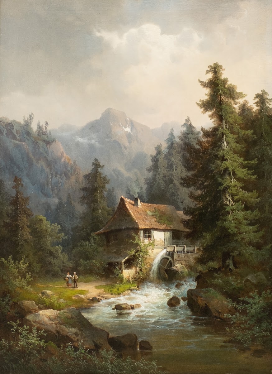 Water mill in the mountains
