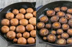 Nấm mỡ rửa sạch, cắt bỏ chân. Bắc dầu olive và bơ lên chảo, khi chảo nóng, bạn cho nấm mỡ vào xào. Sau đó tiếp tục nêm thêm muối và tiêu rồi xào trong khoảng 5 phút nữa. Vắt nước cốt chanh và ngò tí băm vào rồi đảo nấm trong-2 phút nữa là tắt bếp.