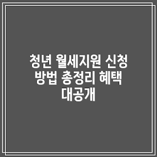 청년월세지원 혜택, 청년 주거 지원, 월세 보조 신청, 장기 임대 도움, 청년 금융 지원