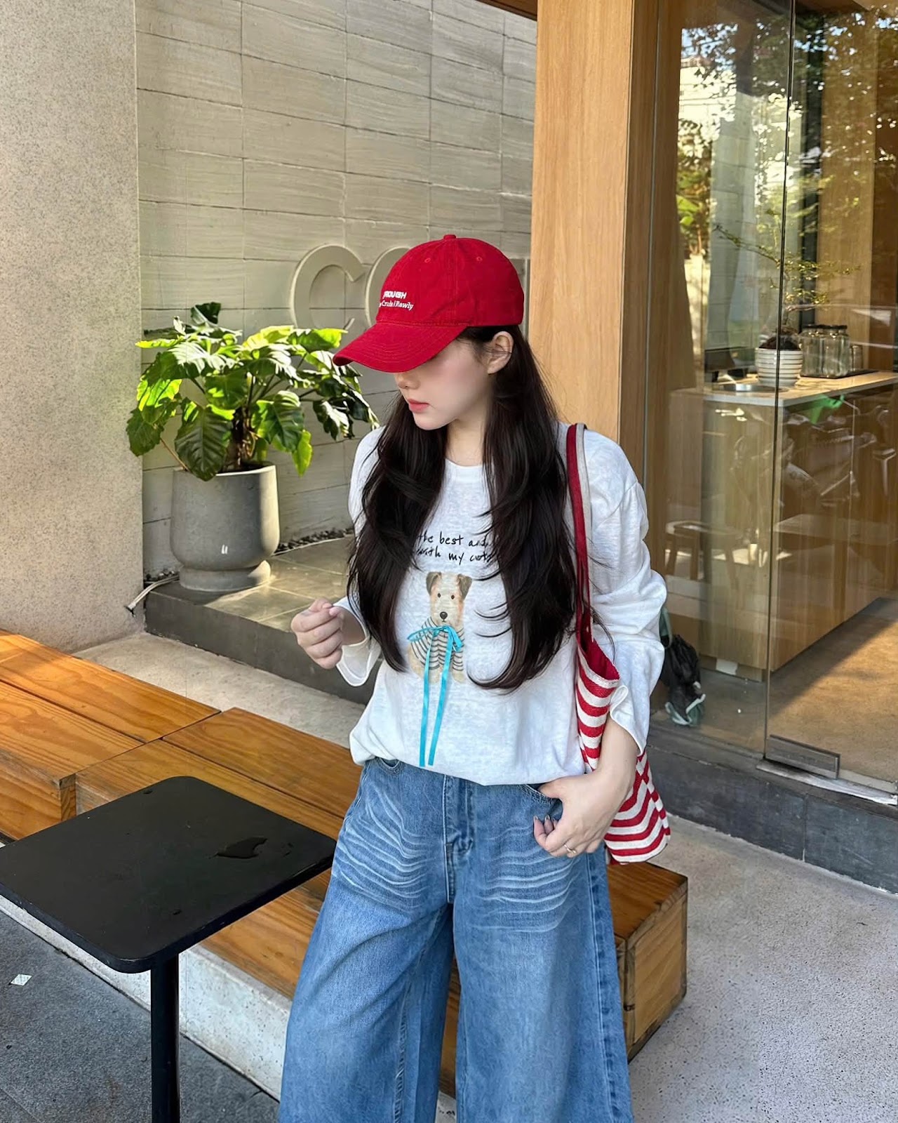Áo thun dài tayin hình chú chó đính nơXONXEN SHOP 921 – Image 10