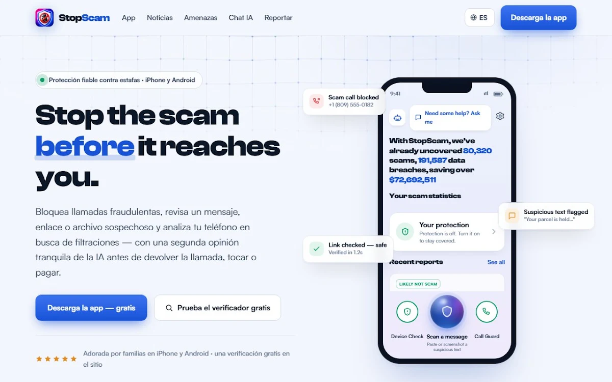 Captura de StopScam: Scam Detector Pro