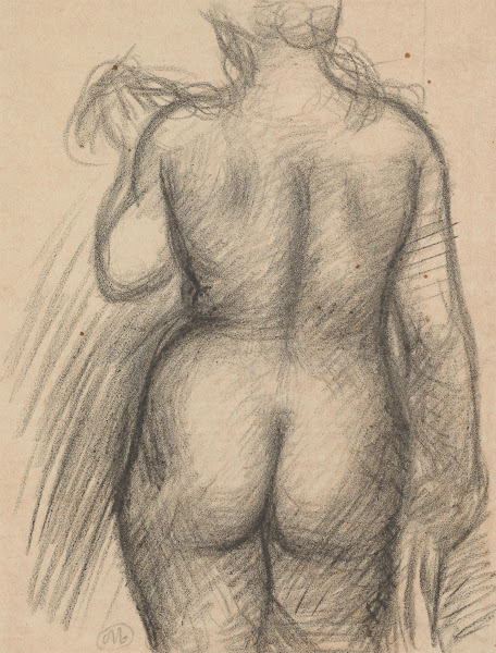 Femme au foulard vue de dos 1920 1925