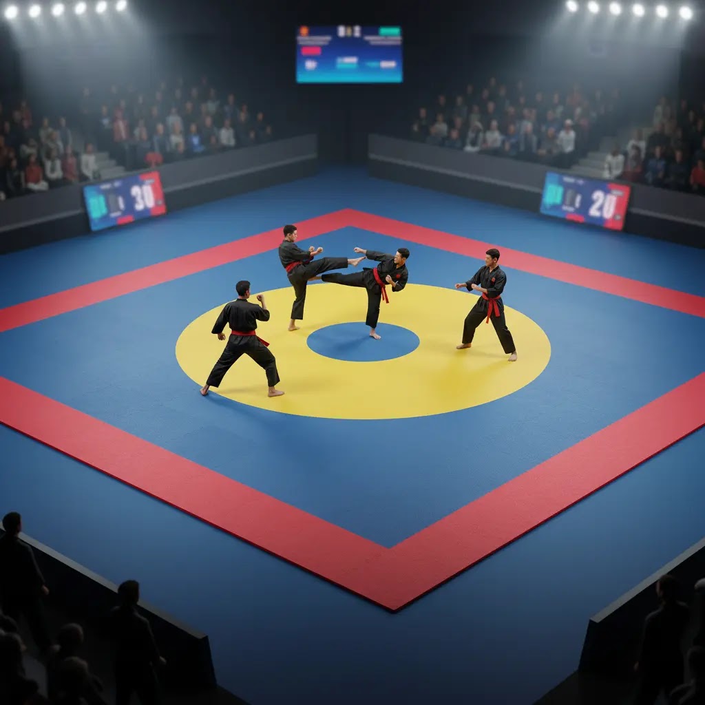 Ukuran Matras pada Pertandingan Pencak Silat