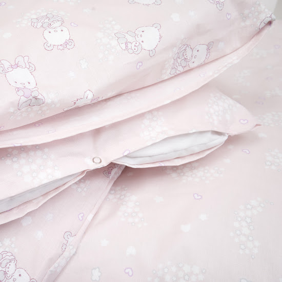 Постельный комплект для детской кроватки 5 эл Twins Via (поплин) Baby pink
