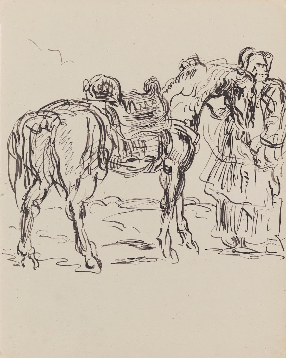 Arabian Horseman and Horse