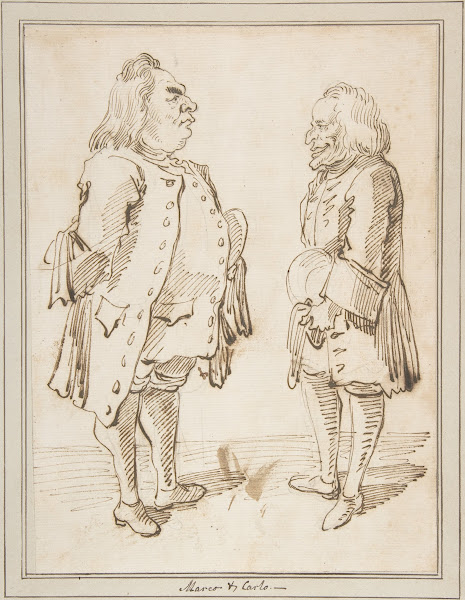 Marco and Carlo Caricature of Two Men Standing Face to Face 16741755