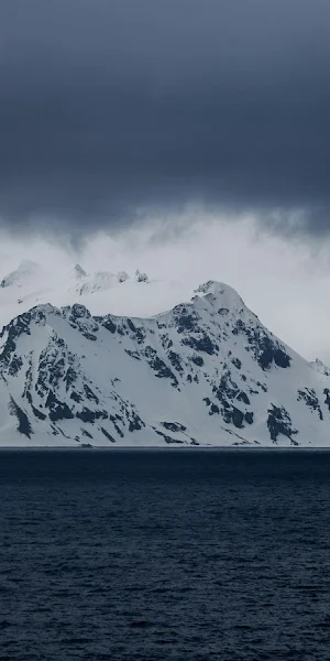 Antarctica, Snow, Mountains, Ocean 5K Wallpaper Background