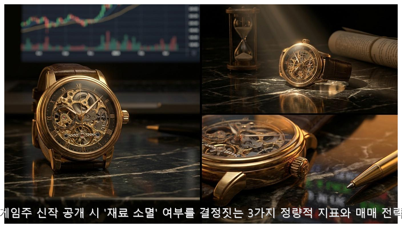 게임주 신작 공개 시 '재료 소멸' 여부를 결정짓는 3가지 정량적 지표와 매매 전략 핵심 안내 및 분석 인포그래픽 (2)