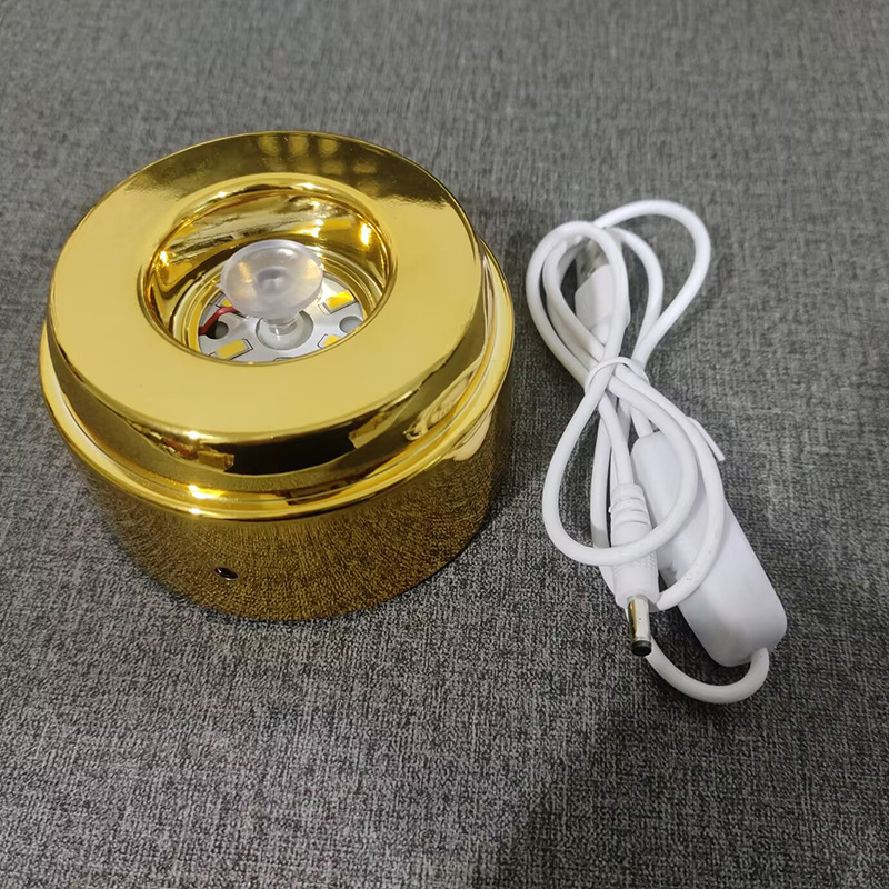Luminous Crystal Ball with Rotating Base
