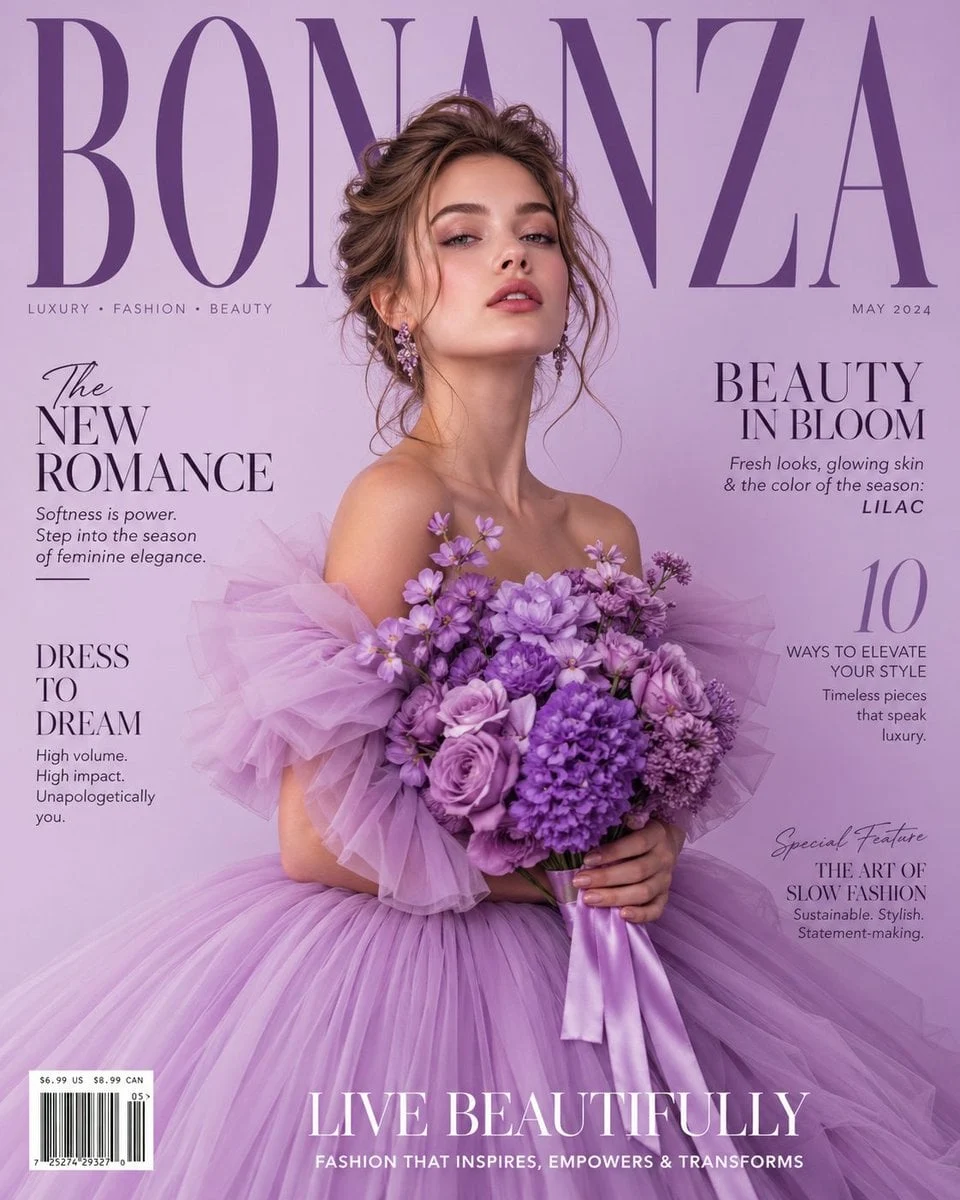 Una revista de alta costura de lujo