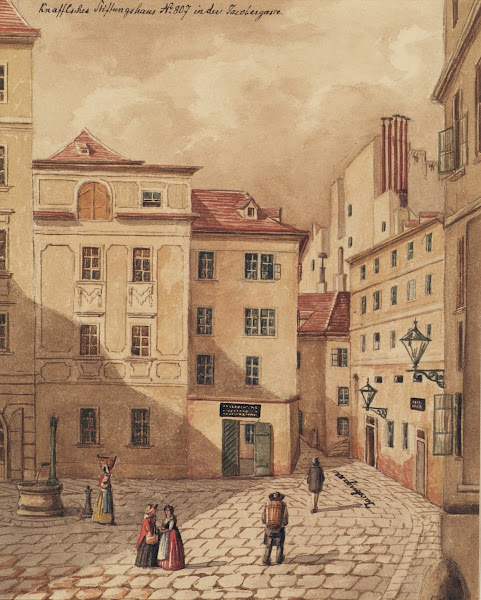 Das Knaffelsche Stiftungshaus in der Jacobergasse Nr 807 in Wien 1858