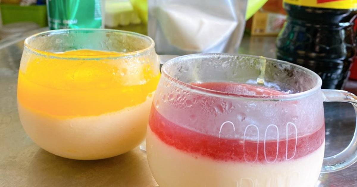 Pannacotta vị xoài và phúc bồn tử