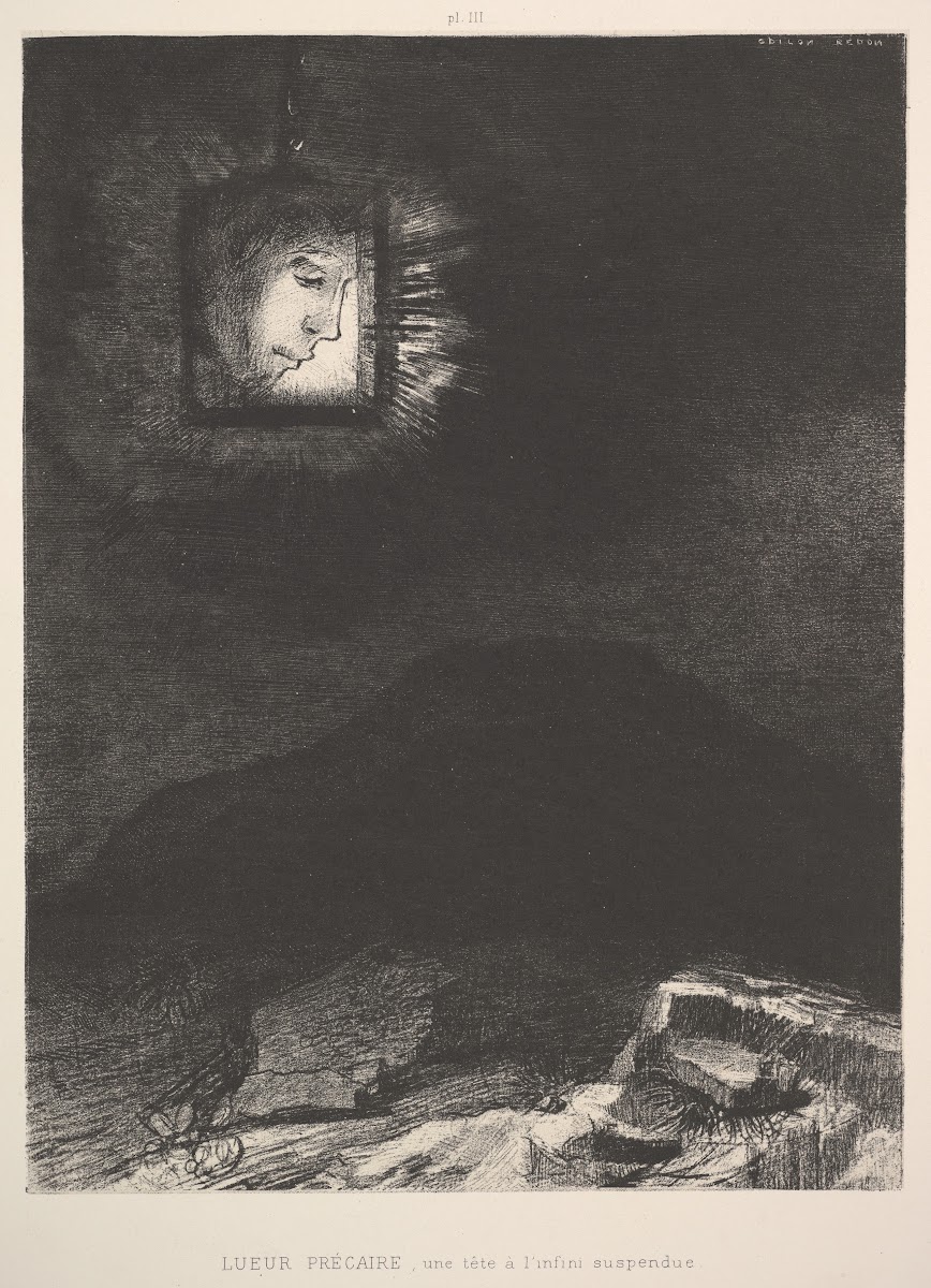 The vague glimmer of a head suspended in space 1891
