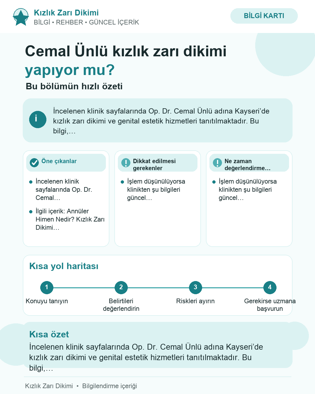Cemal Ünlü kızlık zarı dikimi yapıyor mu?