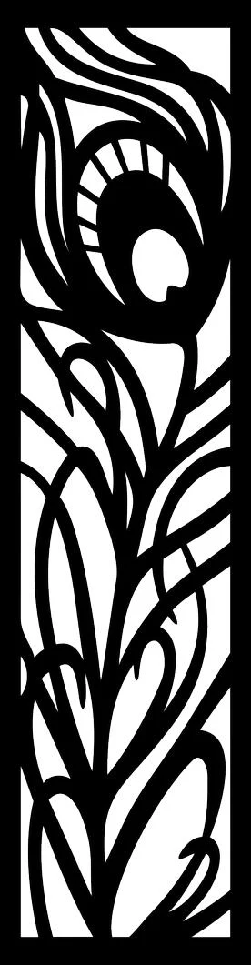 Stylized Peacock Feather Free SVG for Vinyl Cutter crafts and engraving