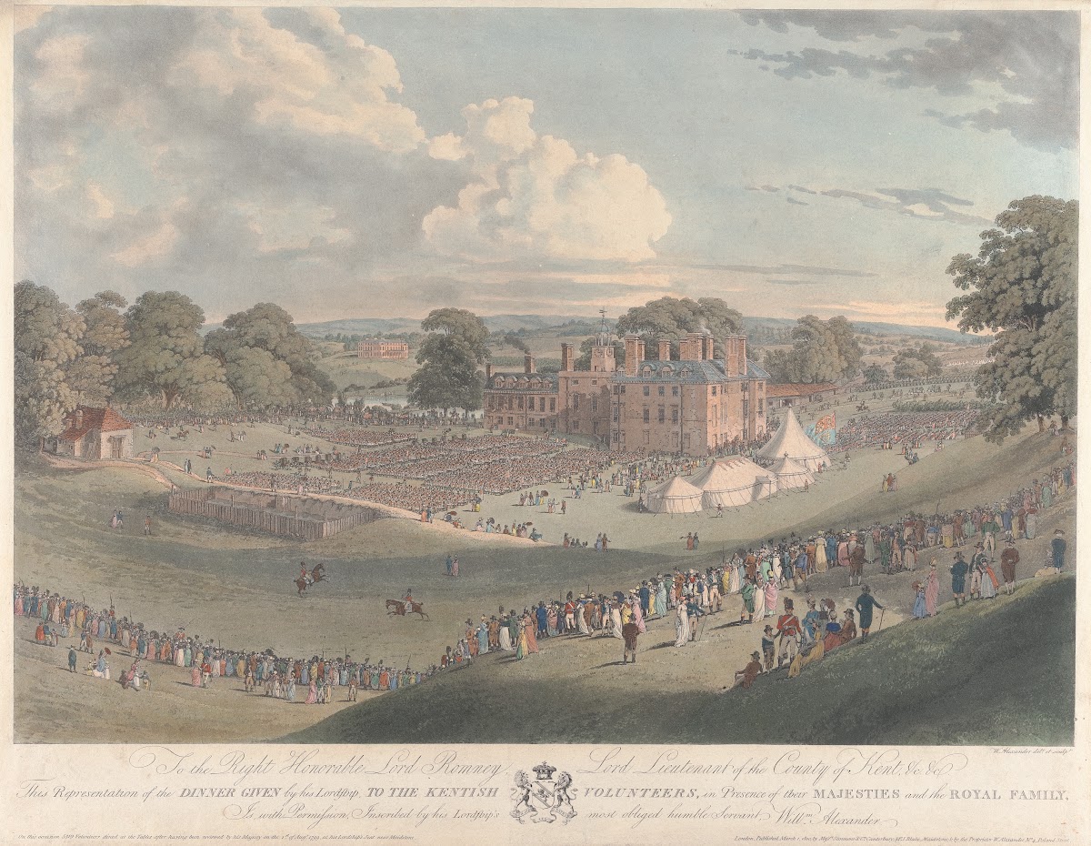 Dinner Given to the Kentish Volunteers at the Mote Maidstone ca 1800