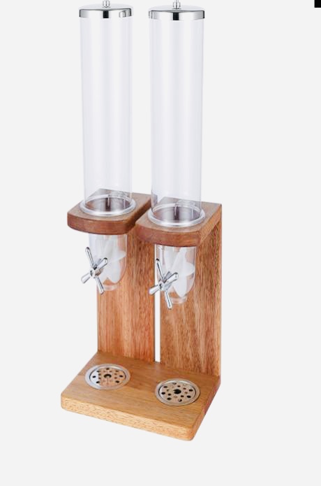 7L Hotel Cereal Dispenser with Wooden Stand