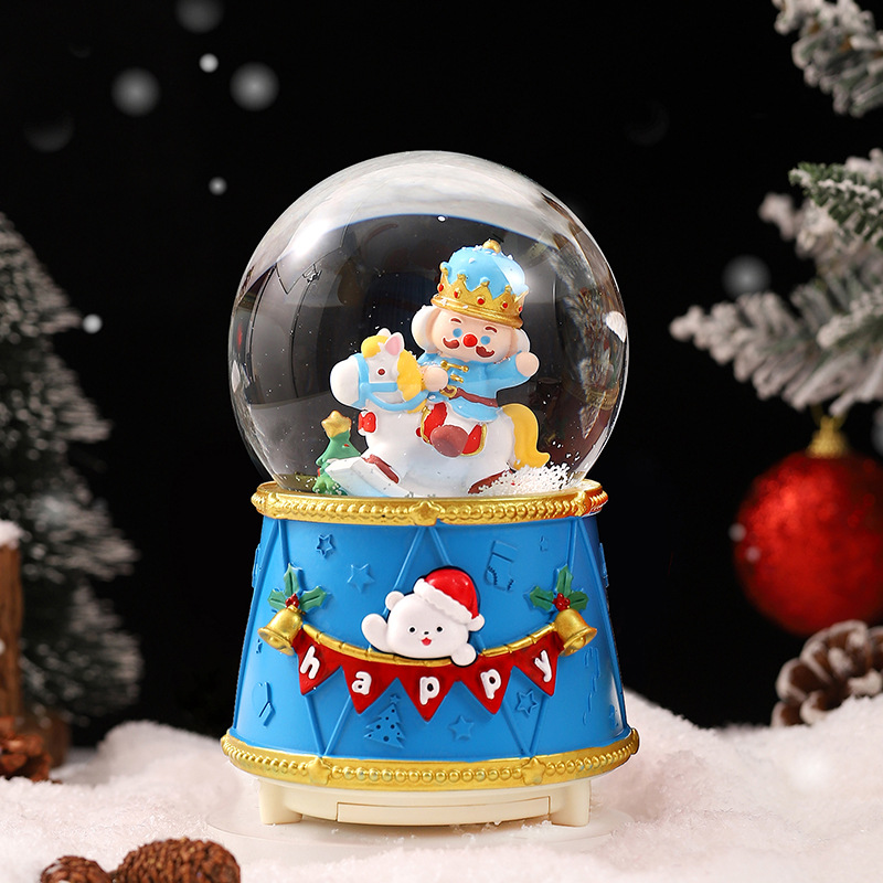 Große leuchtende Weihnachtsschneekugel für den Tisch