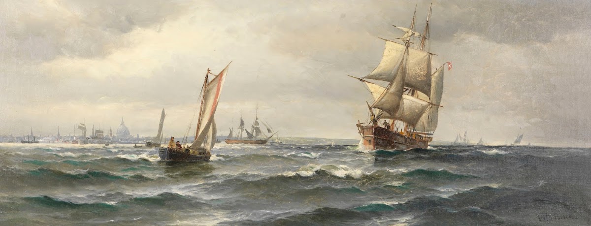 Segelschiffe vor Kopenhagen 1880