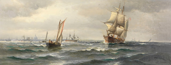 Segelschiffe vor Kopenhagen 1880
