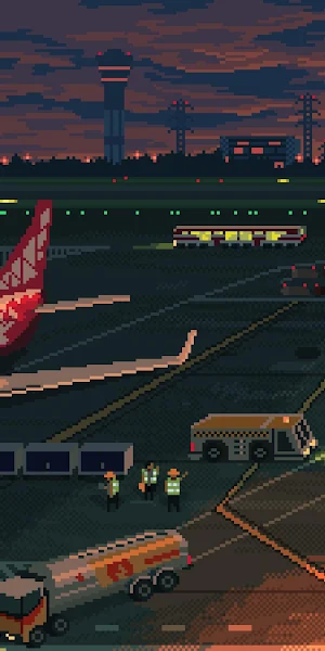 Pixel Art, Airport, Airplane, Aviation 4K Wallpaper Background