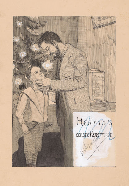 Bandontwerp voor ACL Hermans eerste kerstfeest 1898