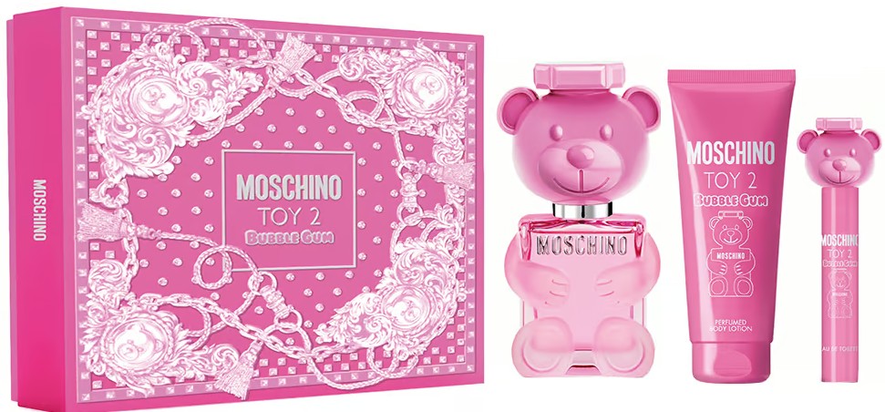 ESTUCHE MOSCHINO TOY 2 BUBBLE MUJER 3PZS 100ML EDT + 10ML EDT + CREMA