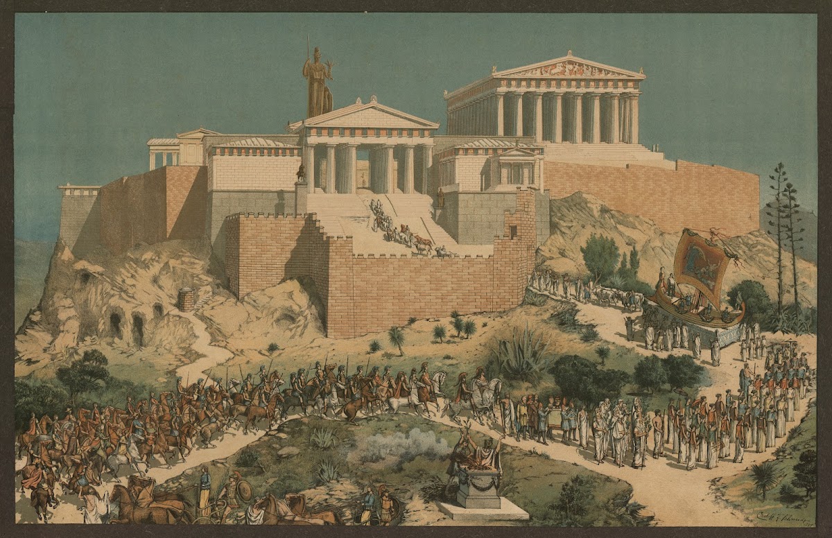Ancient Greece victory parade 1888
