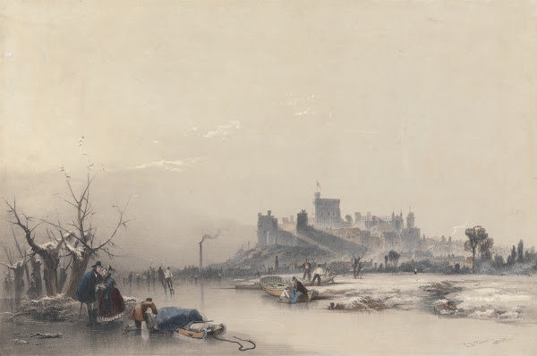 Windsor Castle from the Frozen River during the Great Frost 1838