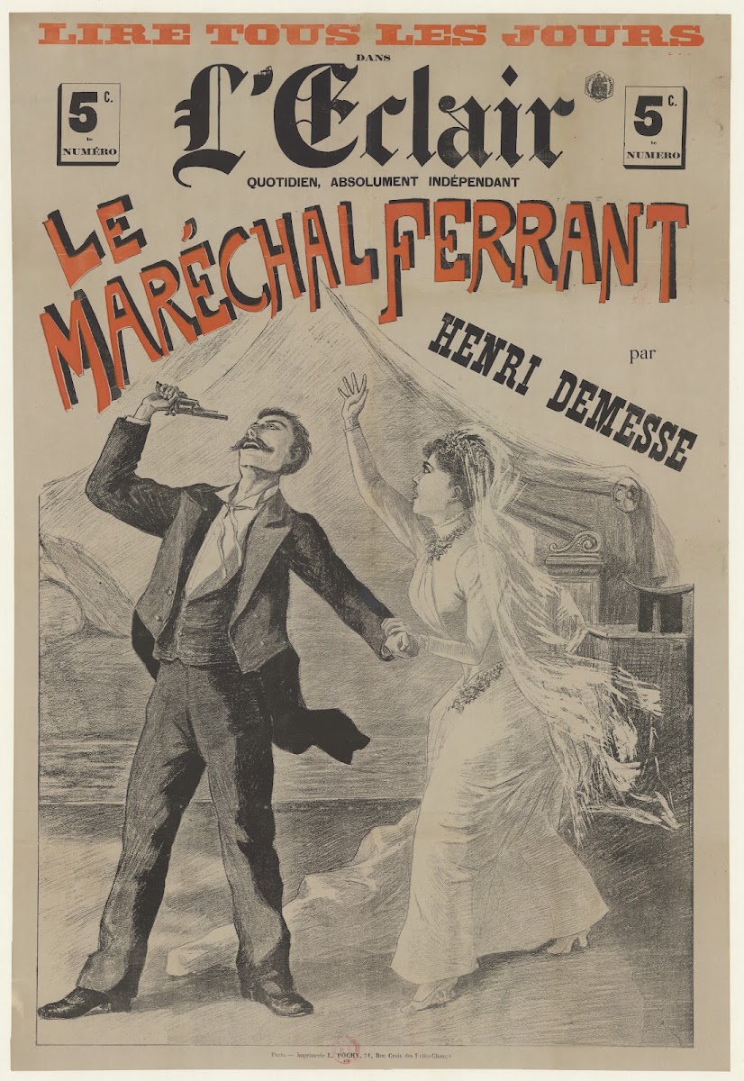 Lire tous les jours dans lEclair le Maréchal Ferrant par Henri Demesse 1890