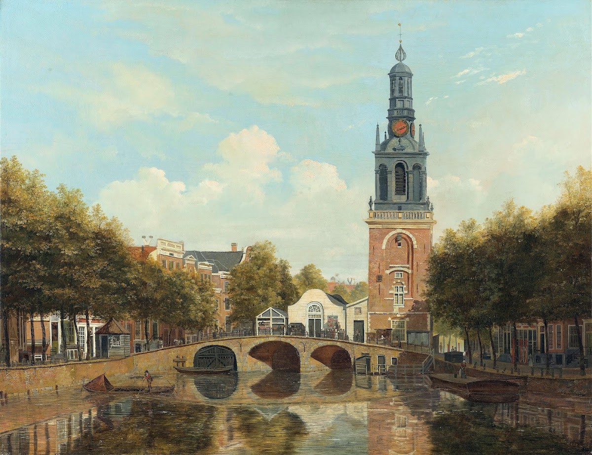 The Torensluis and the Jan Roodenpoortstoren in Amsterdam 1829