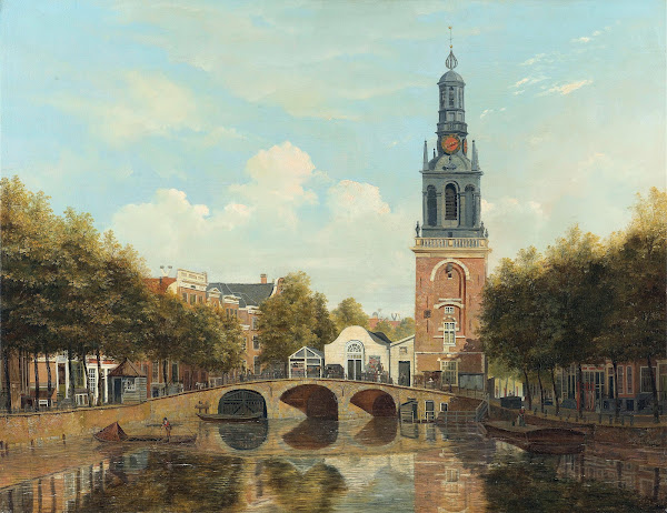 The Torensluis and the Jan Roodenpoortstoren in Amsterdam 1829
