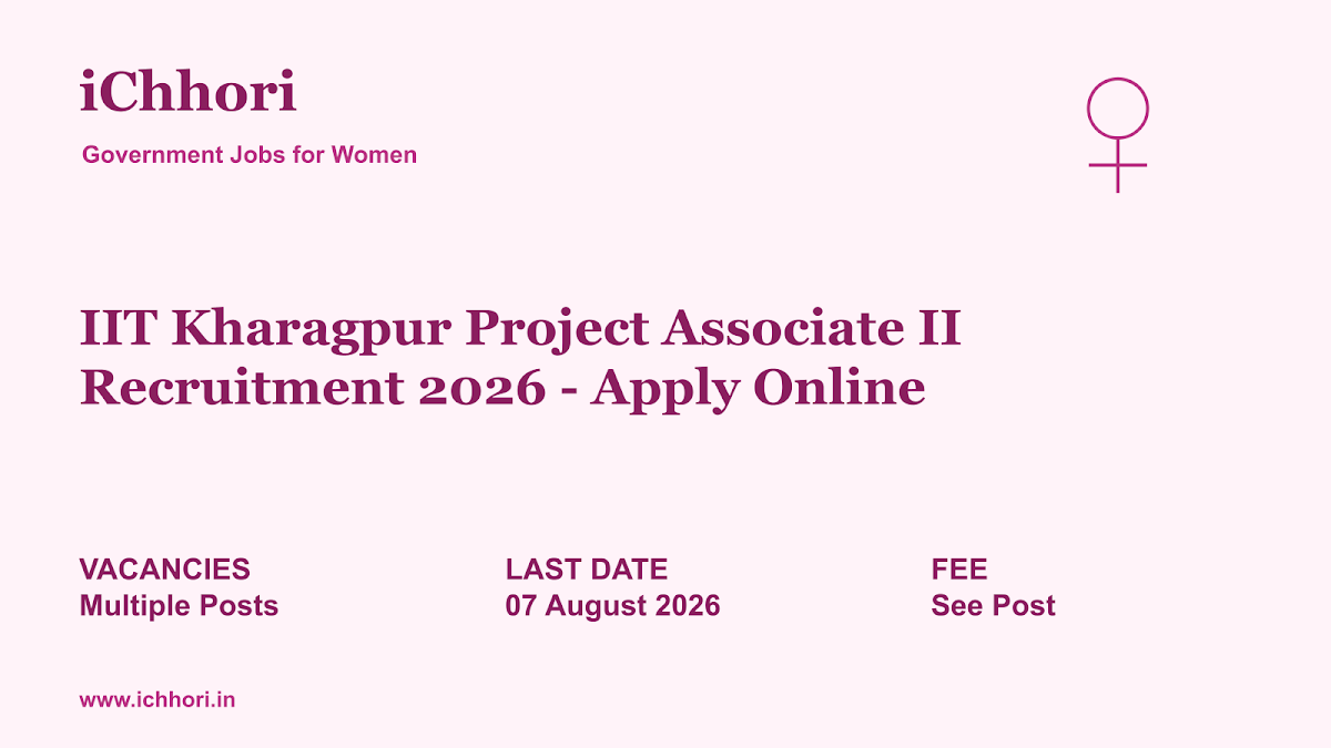 IIT Kharagpur Project Associate II Recruitment 2026 - Apply Online - iChhori