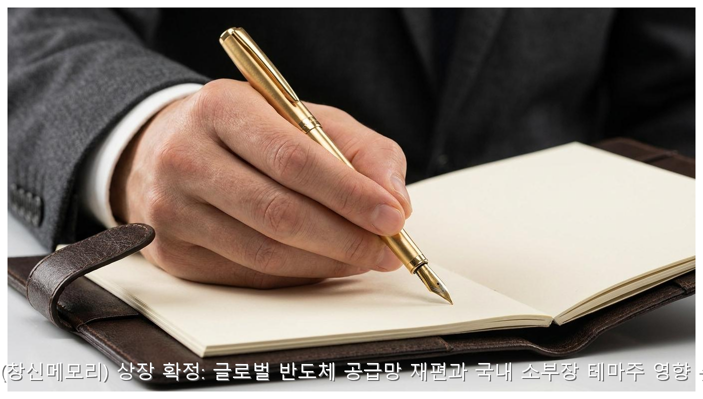 중국 CXMT(창신메모리) 상장 확정: 글로벌 반도체 공급망 재편과 국내 소부장 테마주 영향 분석 가이드 핵심 안내 및 분석 인포그래픽 (3)