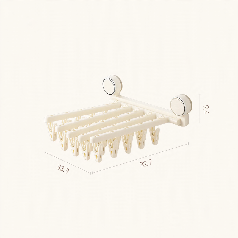 Laundry rack with suction cup, collapsible, model YM.7002