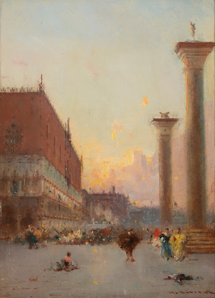 Venice a View of the Palazzo Ducale and St Marks Column