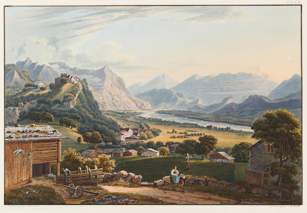 Vue du château et du village de Vaduz